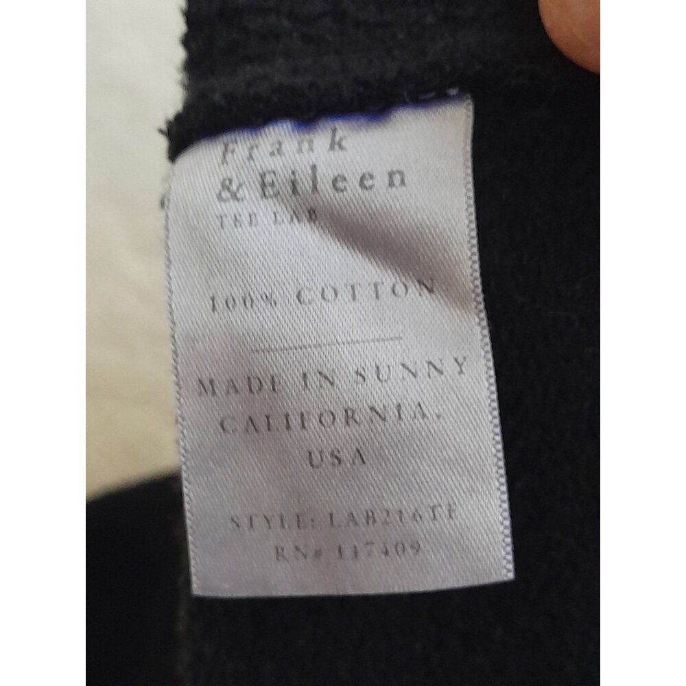 Frank & Eileen OS Olive Capelet Shirt Raw Hem Edges Grunge Oversized Comfy Black - Picture 6 of 9
